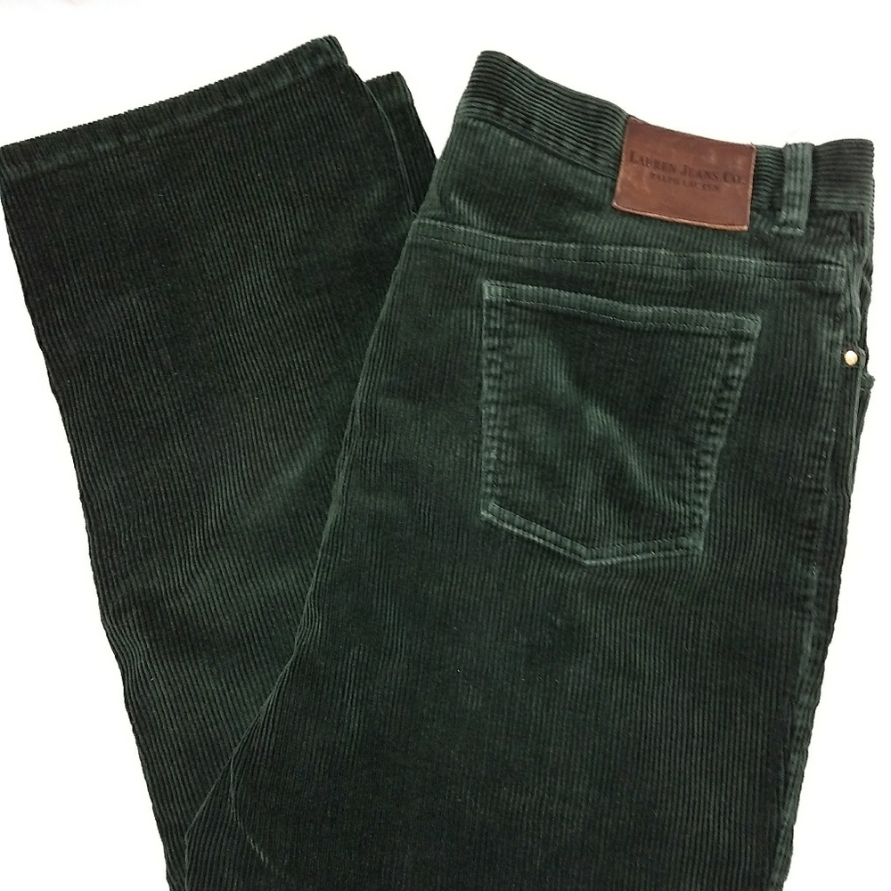 Ralph Lauren Womens Green Coduroy Straight Leg 16